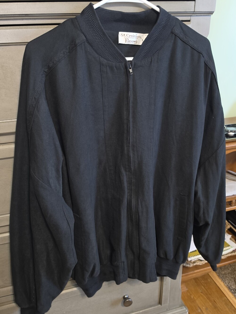 St. Croire Black Bomber Jacket
